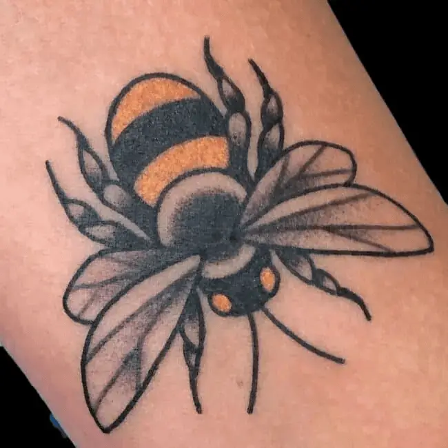 Traditional Bee Tattoo