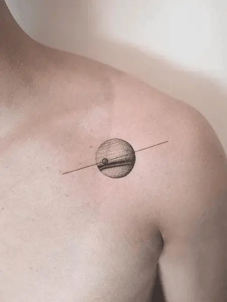 Collarbone Moon Tattoo