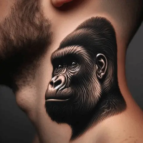 Gorilla Neck Tattoo