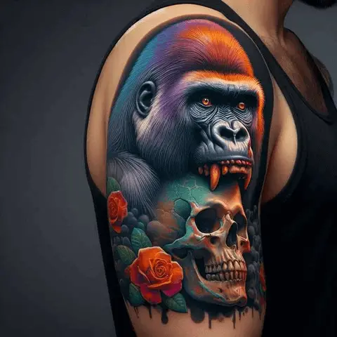 Gorilla Skull Tattoo