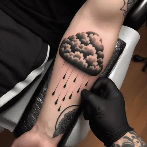 Rain Cloud Tattoo