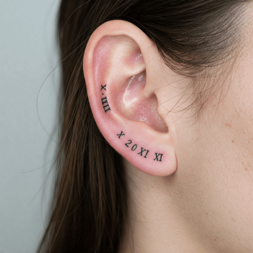 Behind-the-Ear Roman Numerals