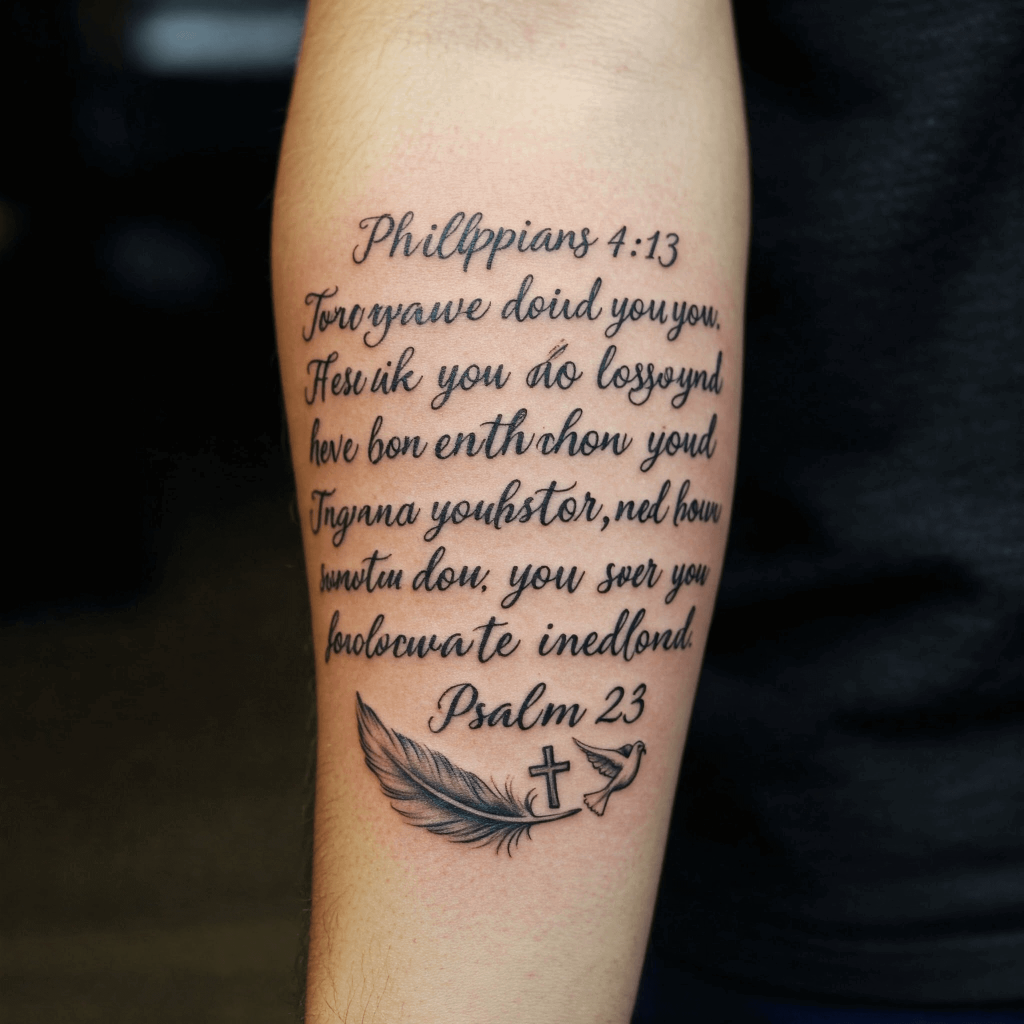 Bible Verse in Elegant Script