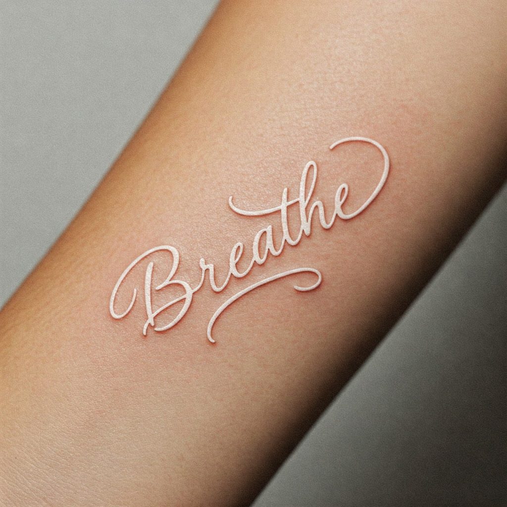 "Breathe" or Word Tattoo