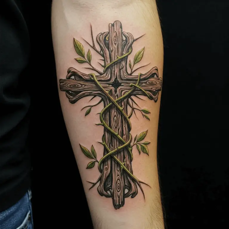 Cross Tattoos For Men Forearm