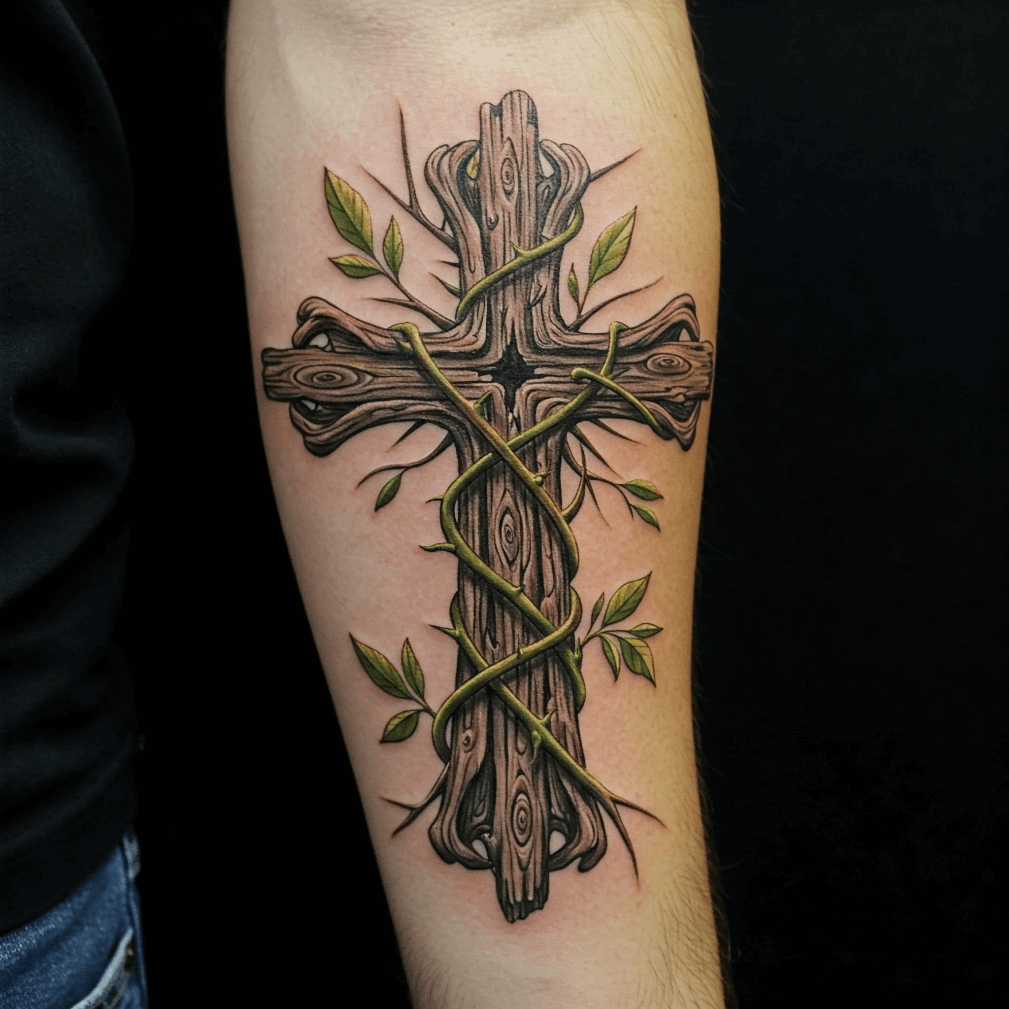 Cross Tattoos For Men Forearm