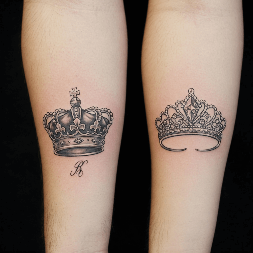 Crown and Tiara Tattoos