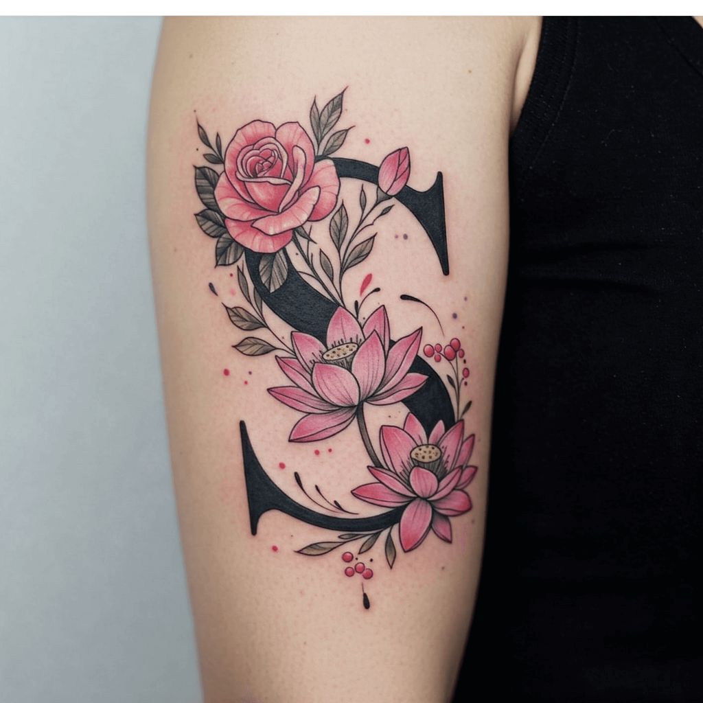 Floral S Letter