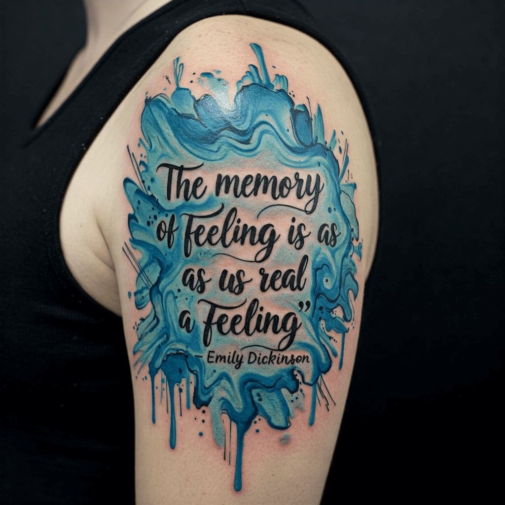 Ink Drip Effect with Quote