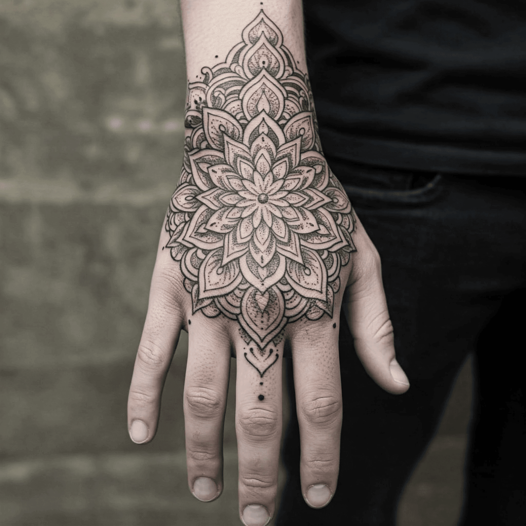 Mandala Full Hand Tattoo