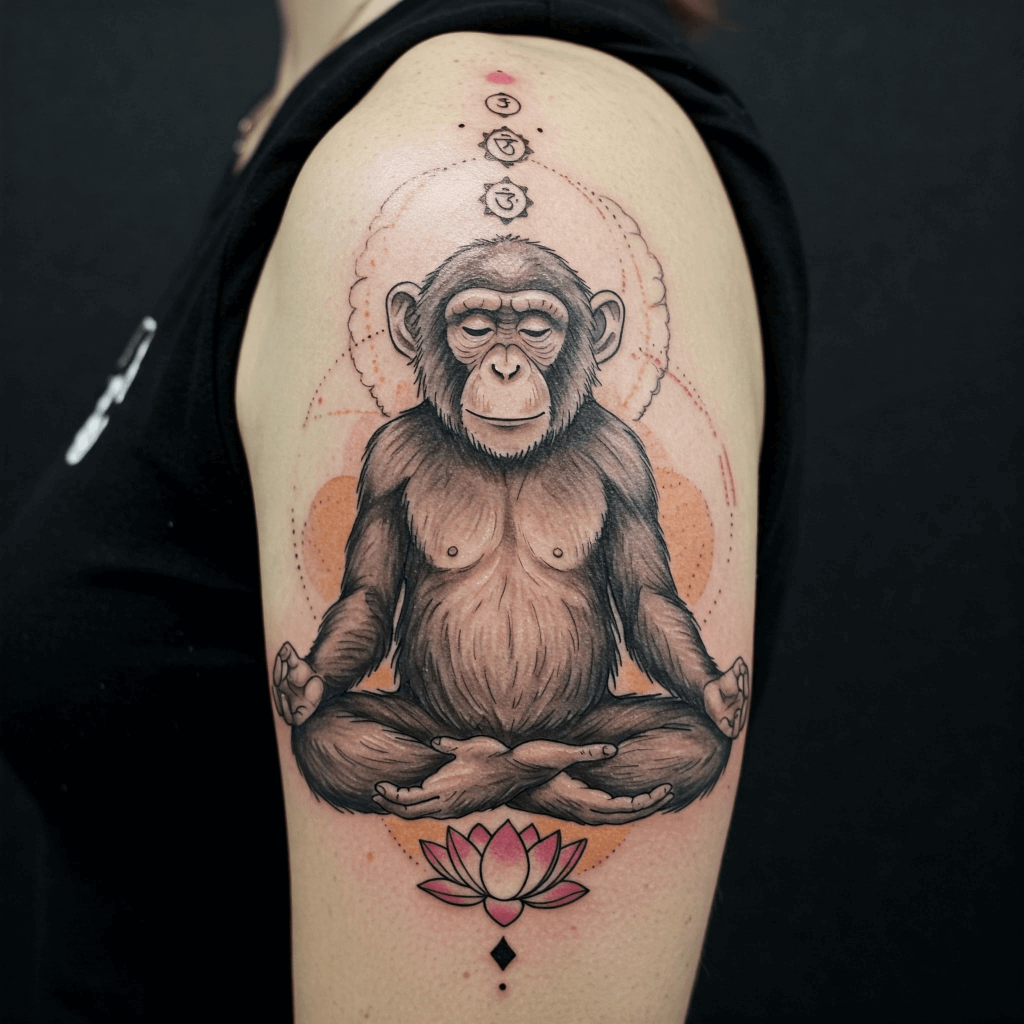 Monkey in Meditation Pose
