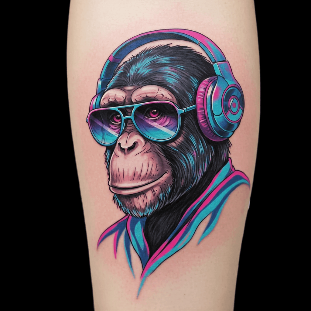 Monkey with Headphones