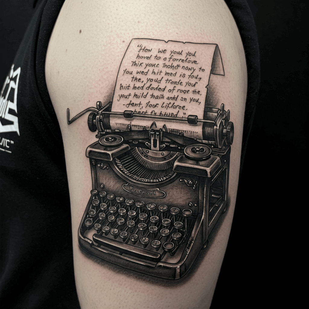 Quote Wrapped Around a Quill