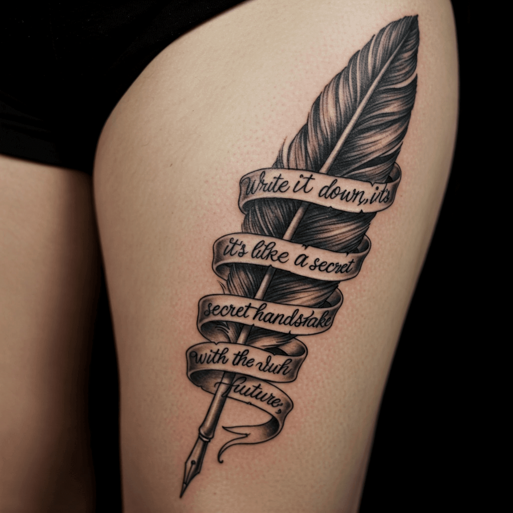 Quote in Author’s Handwriting