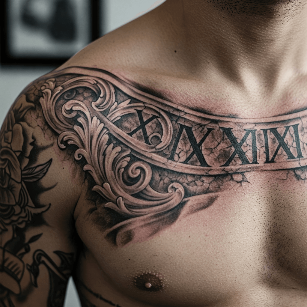 Roman Numeral Chest Piece