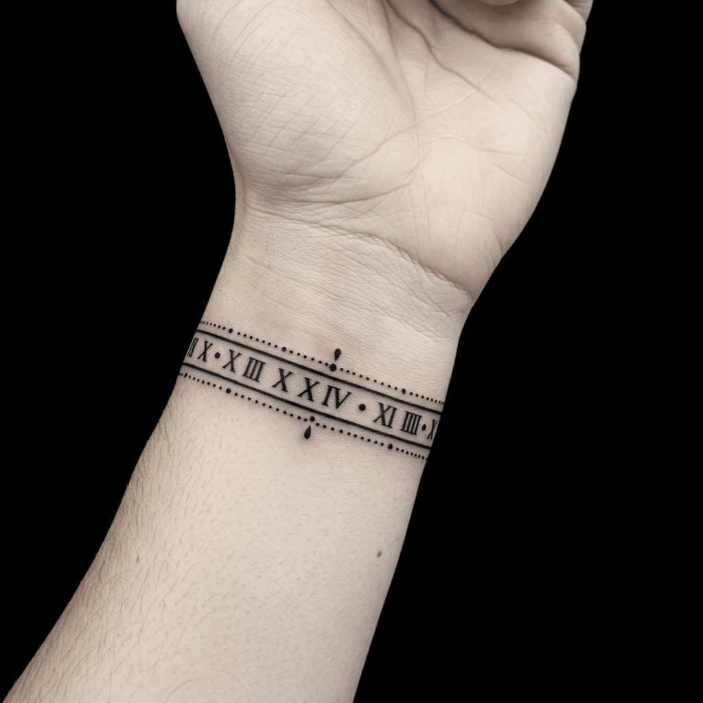 Roman Numeral Wristband