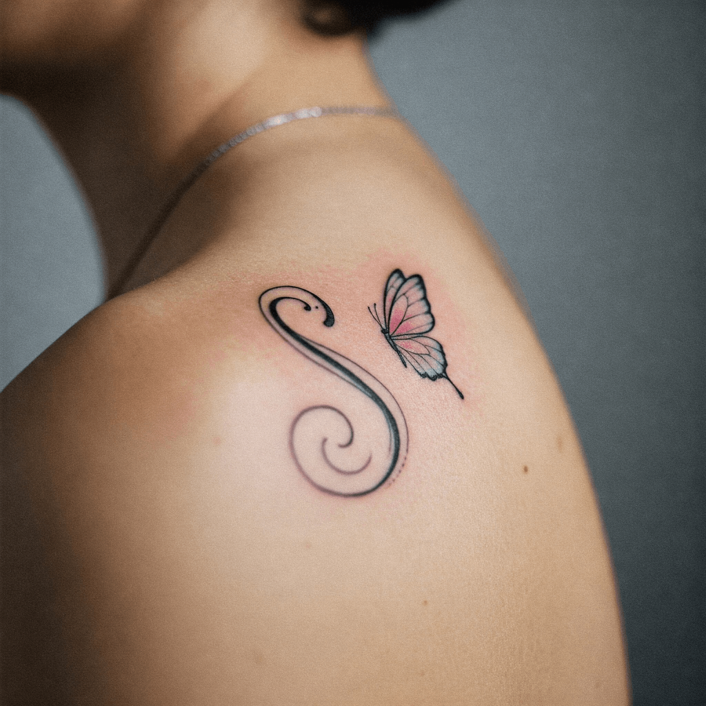 S with Butterfly