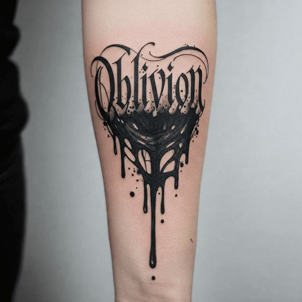 Script Melting into Ink