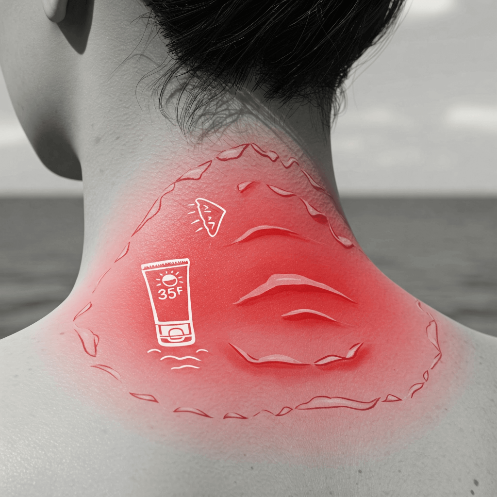 Sunburn Illustration