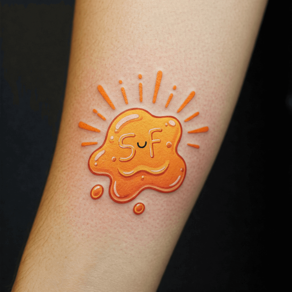 Sunscreen Blob with Sun Rays