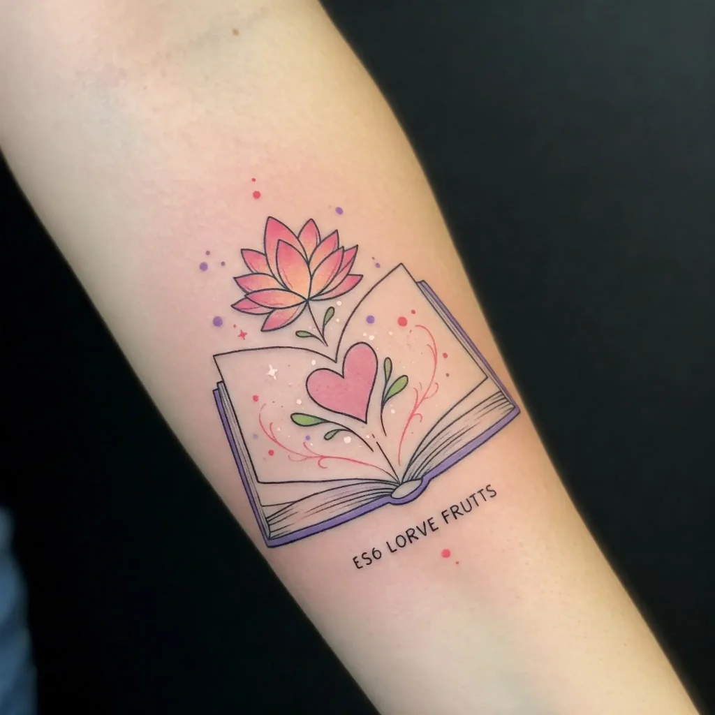 An Open Book with a Heart on the Page