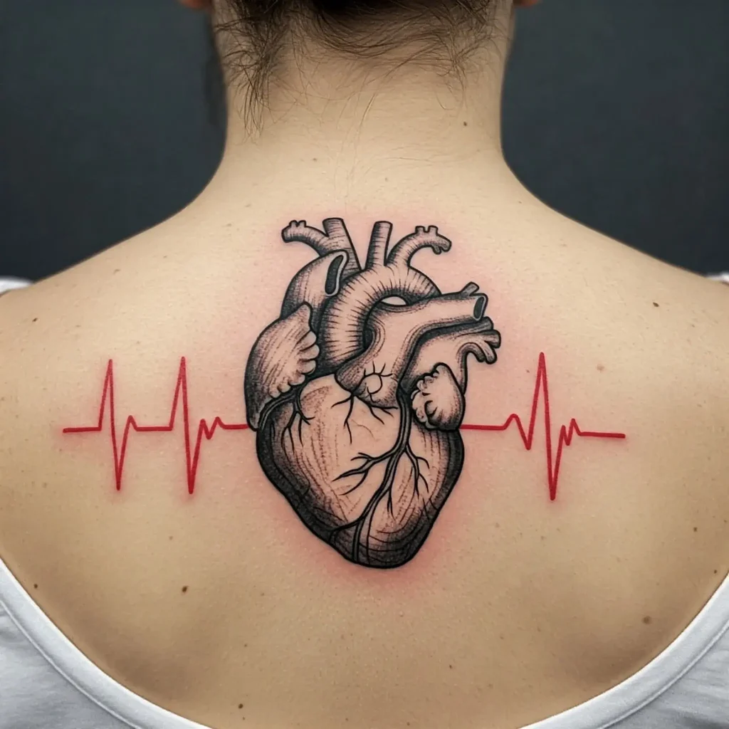 Anatomical Heart with ECG Line