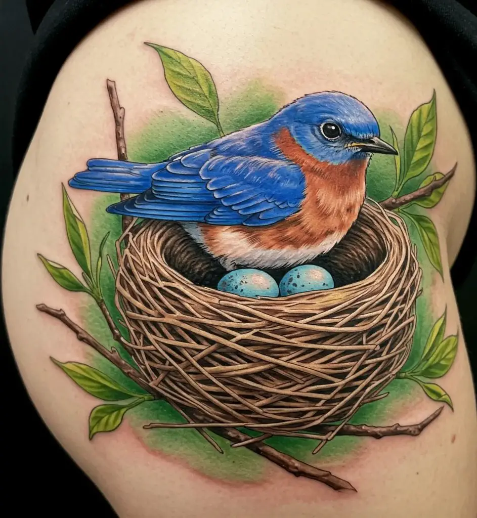 Bluebird Nest Scene