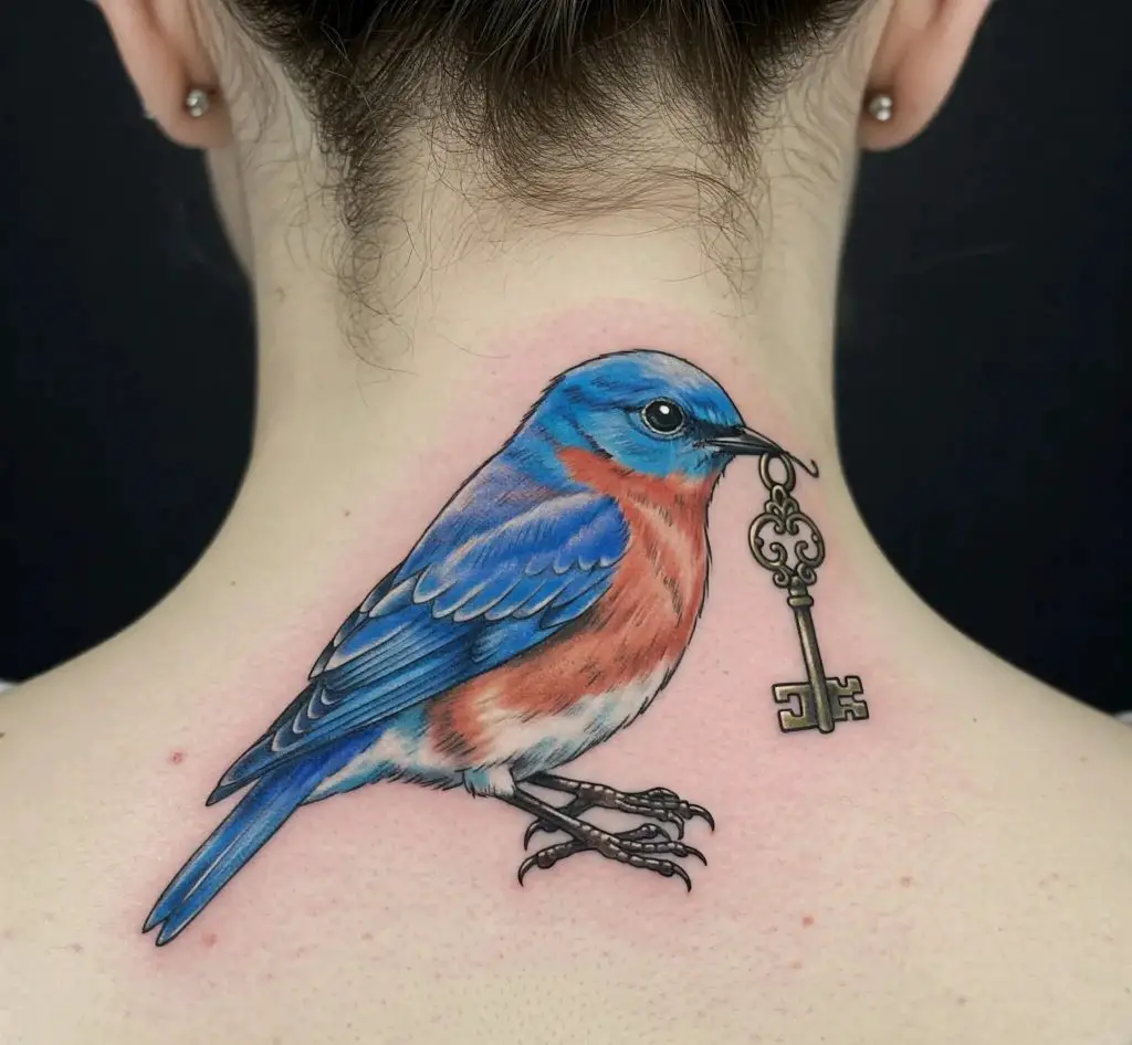 Bluebird with Keys