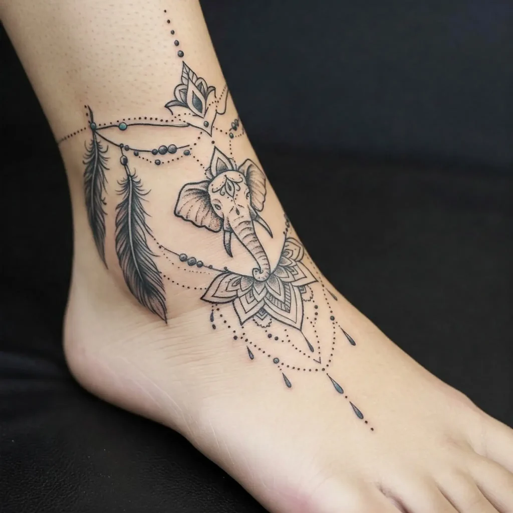 Boho Elephant Anklet