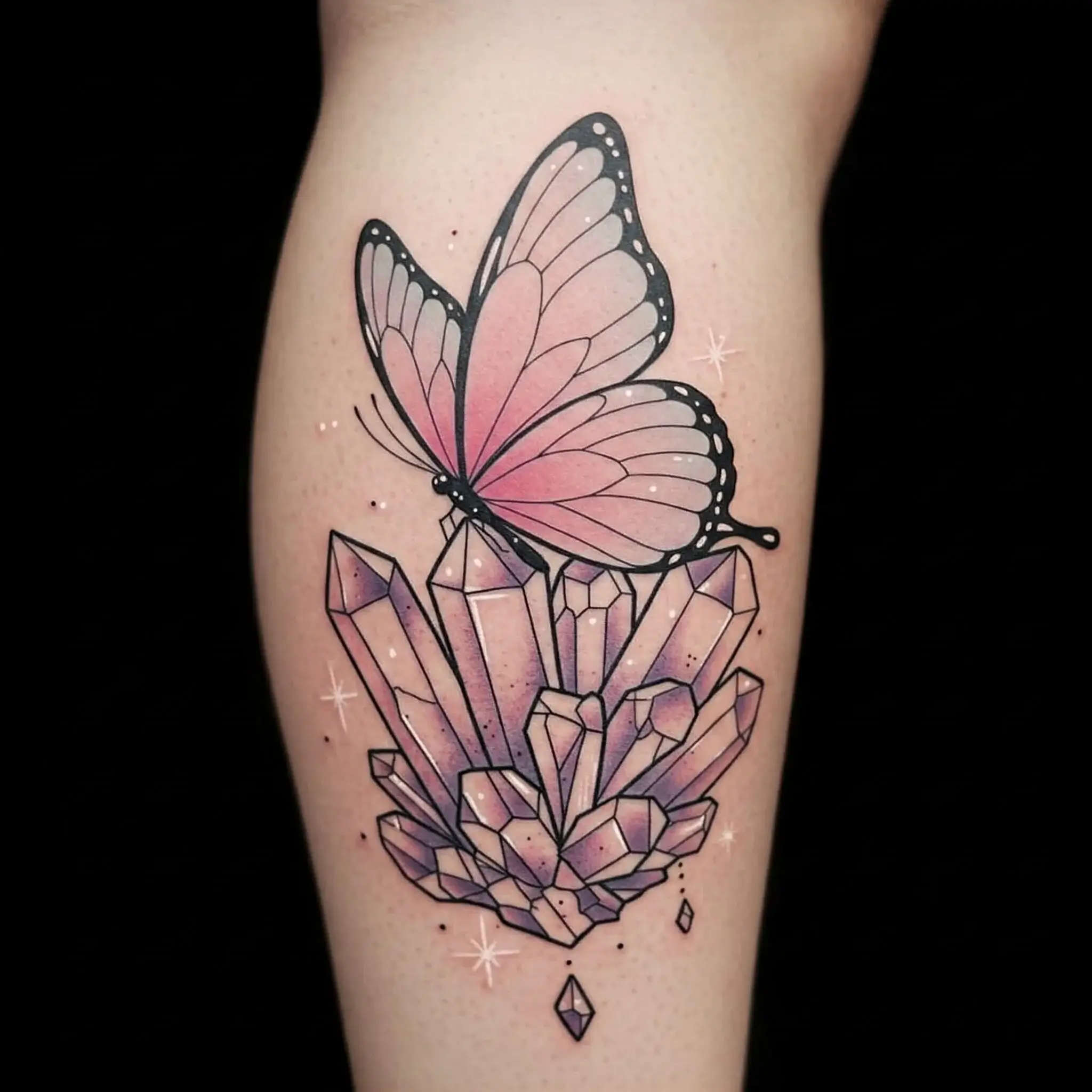 Butterfly Leg Tattoo