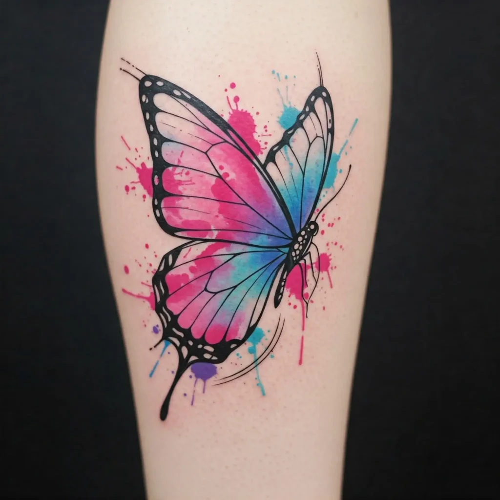 Watercolor Butterfly Splash