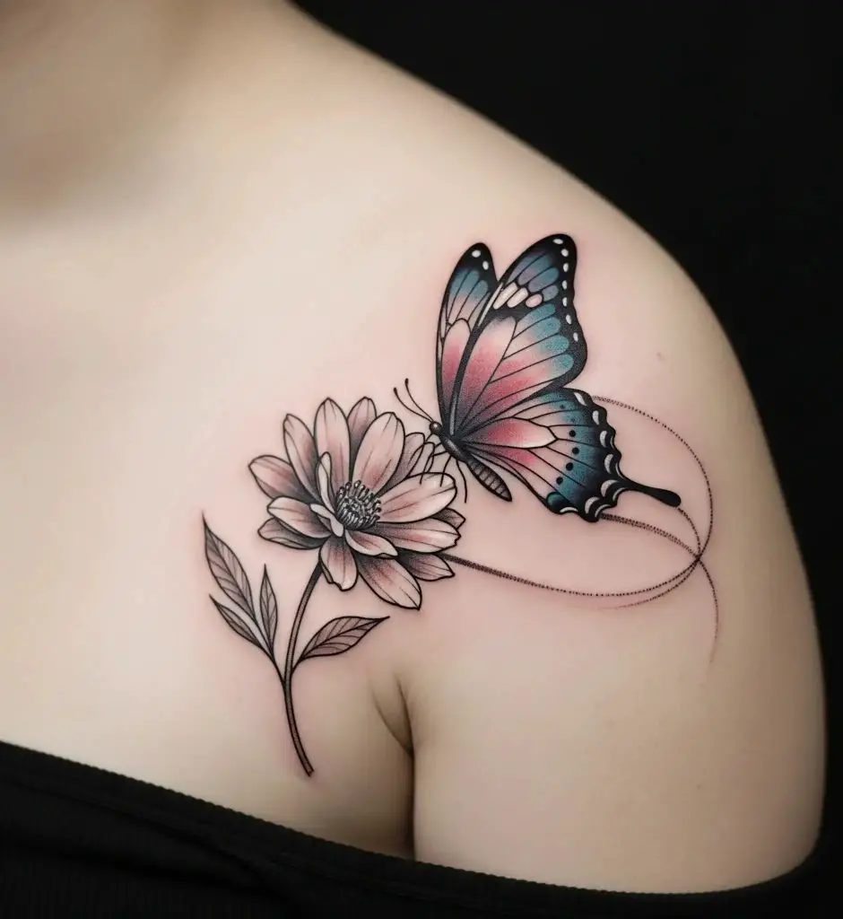 Butterfly and Flower Combo