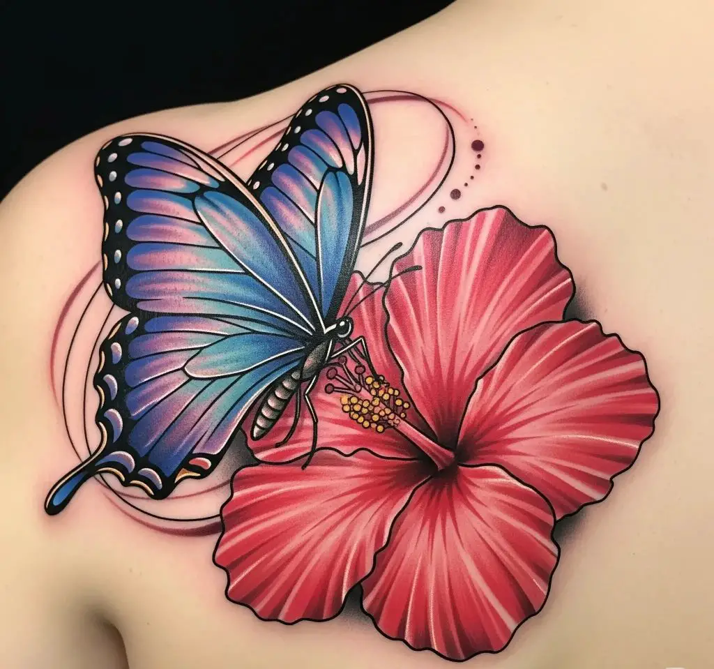 Butterfly and Hibiscus