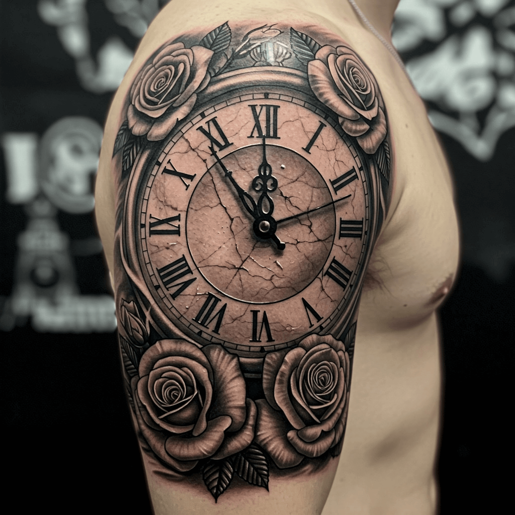 Clock with Roman Numerals
