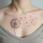 Fine Line Floral Tattoo