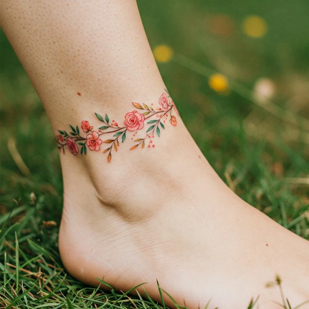Floral Vine Anklet