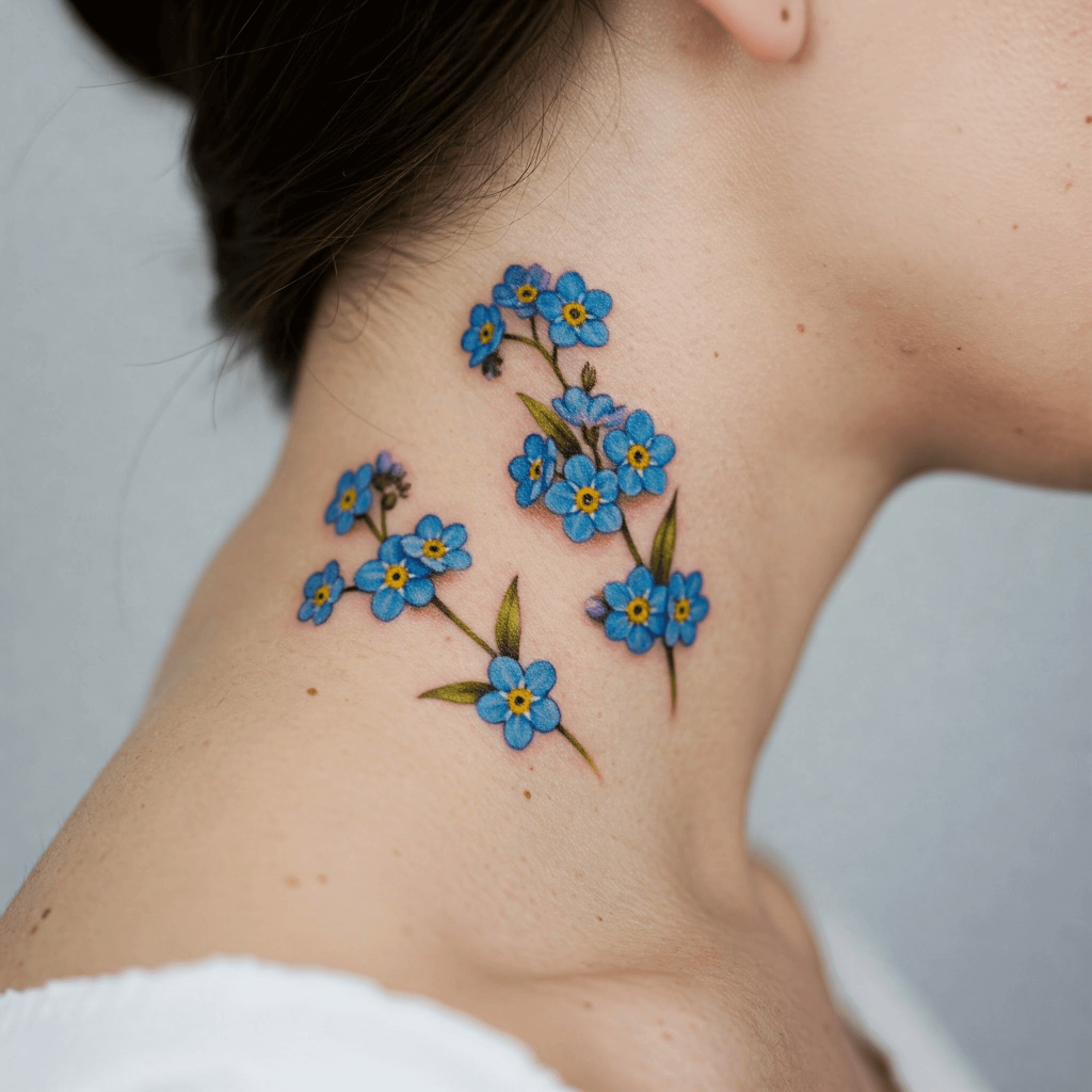Forget-Me-Nots on Neck