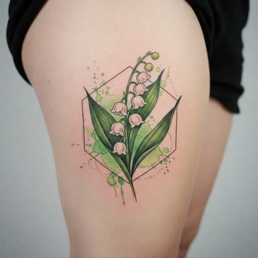 Geometric Frame + Birth Flower