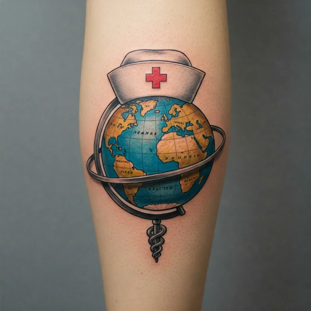Globe with Nurse Hat