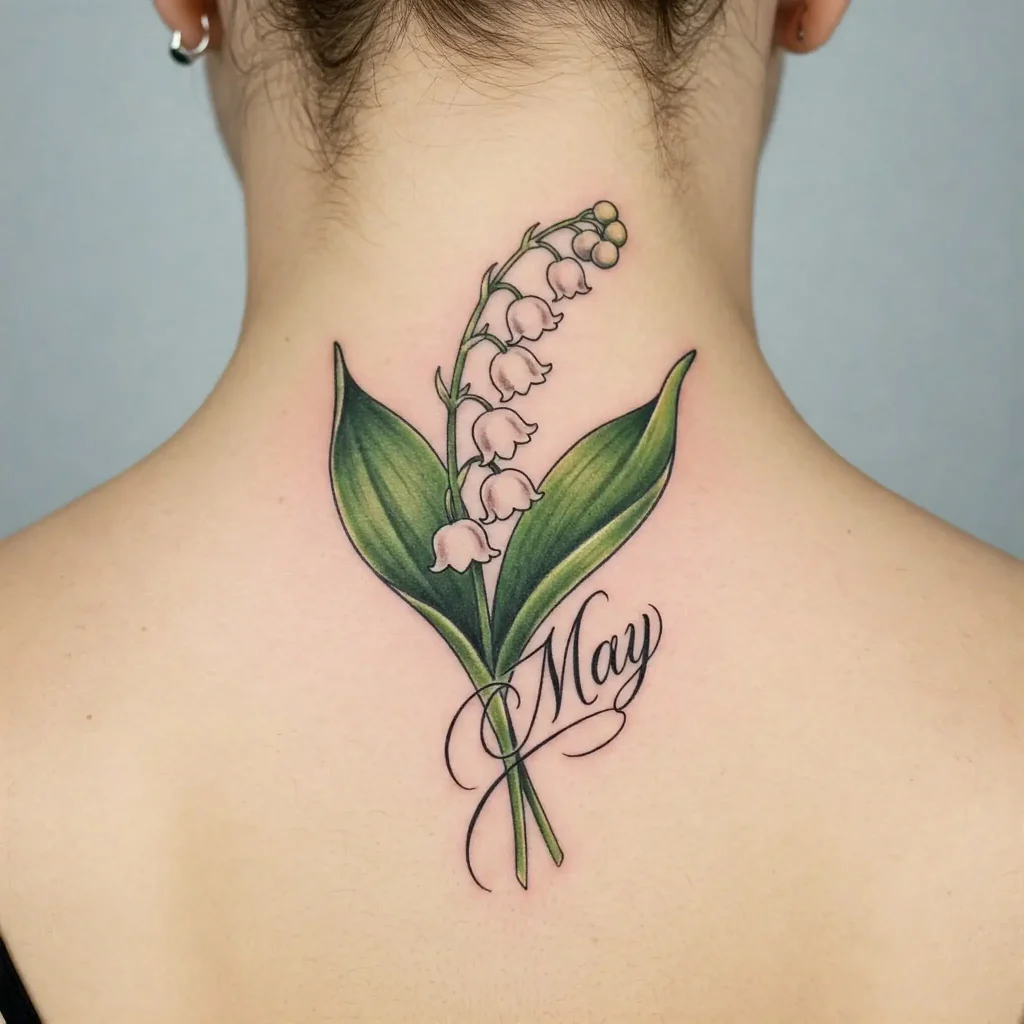 Lily of the Valley with Script