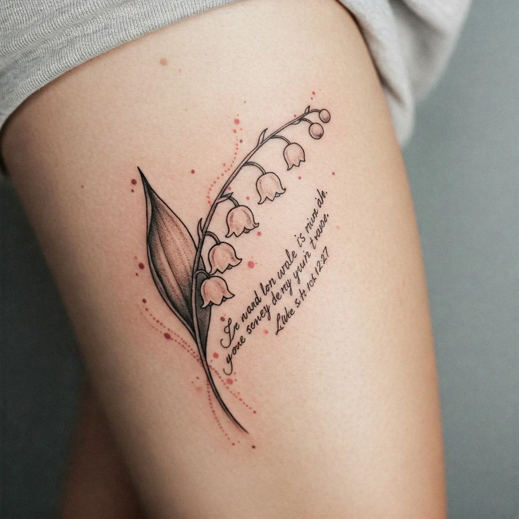 Lily of the Valley with Scripture