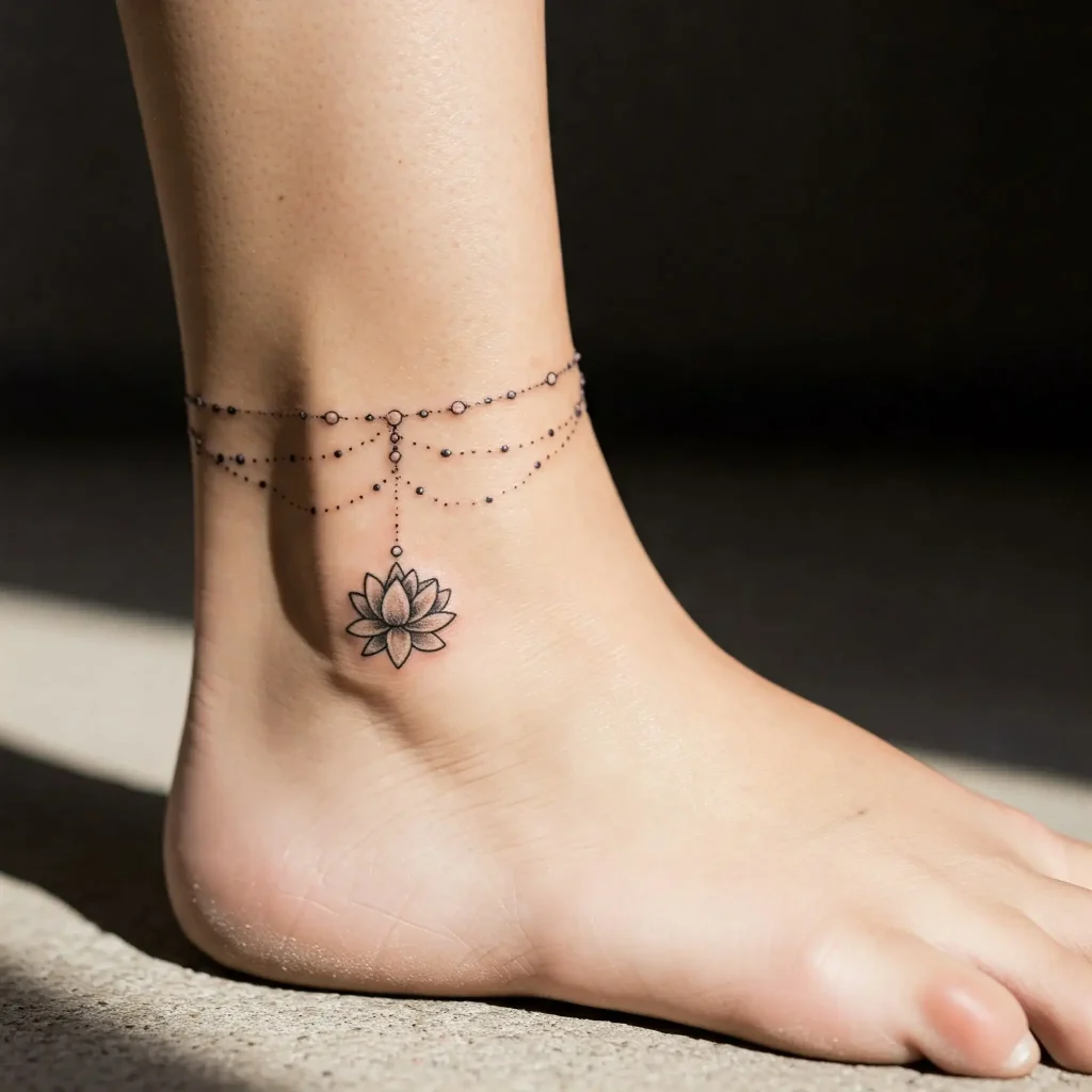 Lotus Chain Anklet