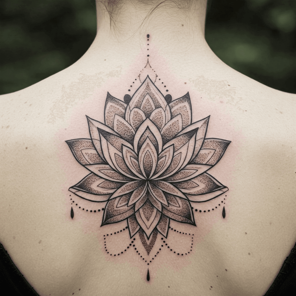 Lotus Mandala on Back