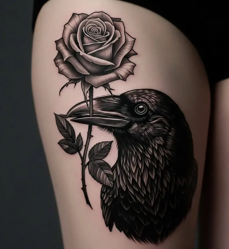 Men Rose Tattoo