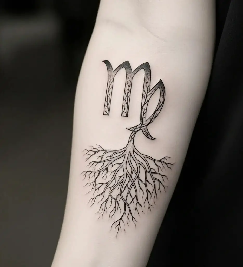 Minimal Virgo Glyph with Roots