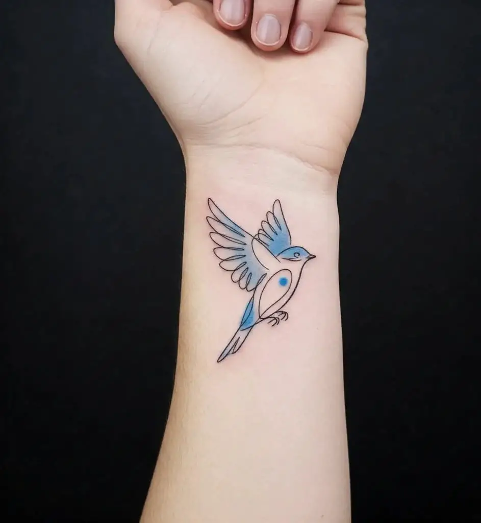 Minimalist Linework Bluebird
