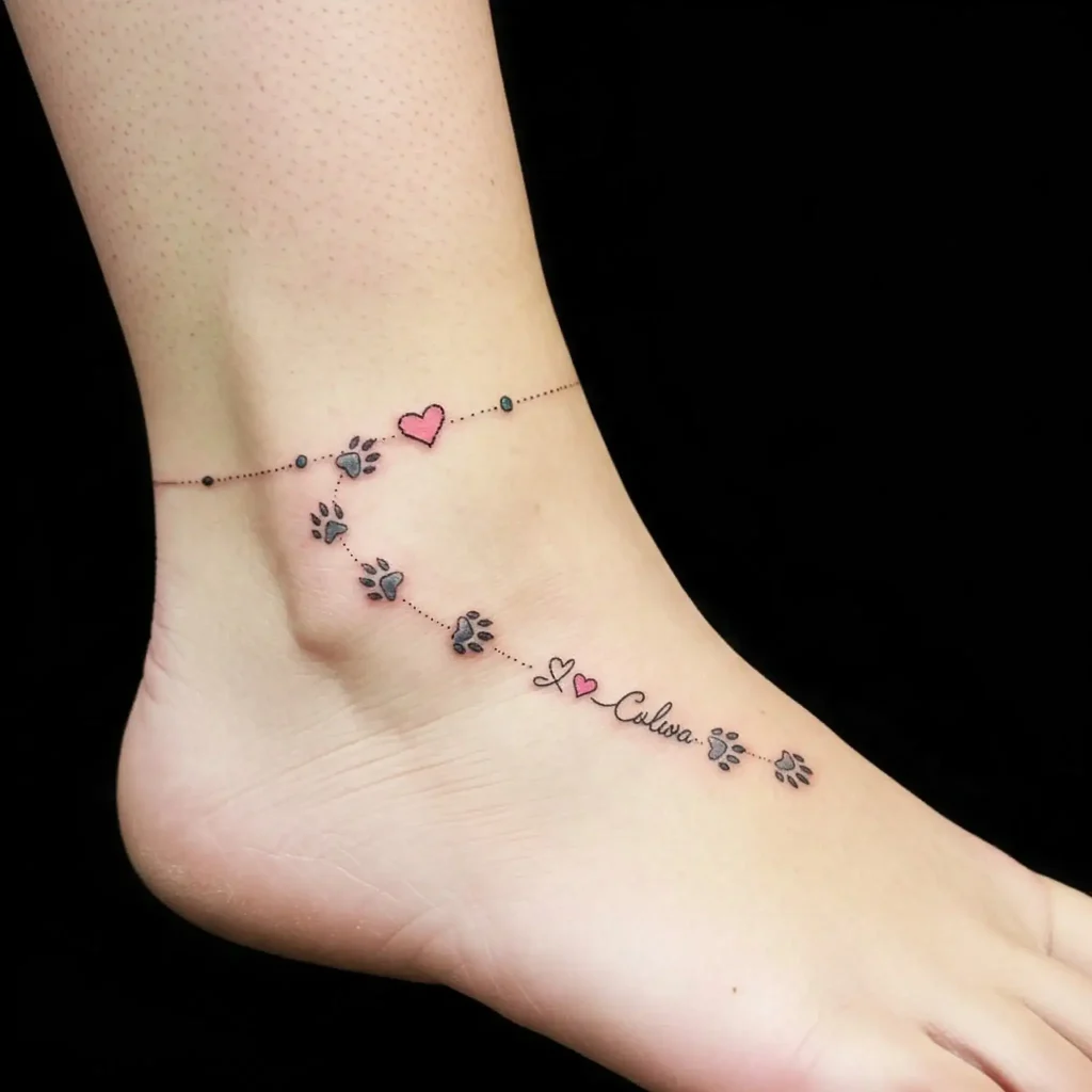Paw Print Trail Anklet