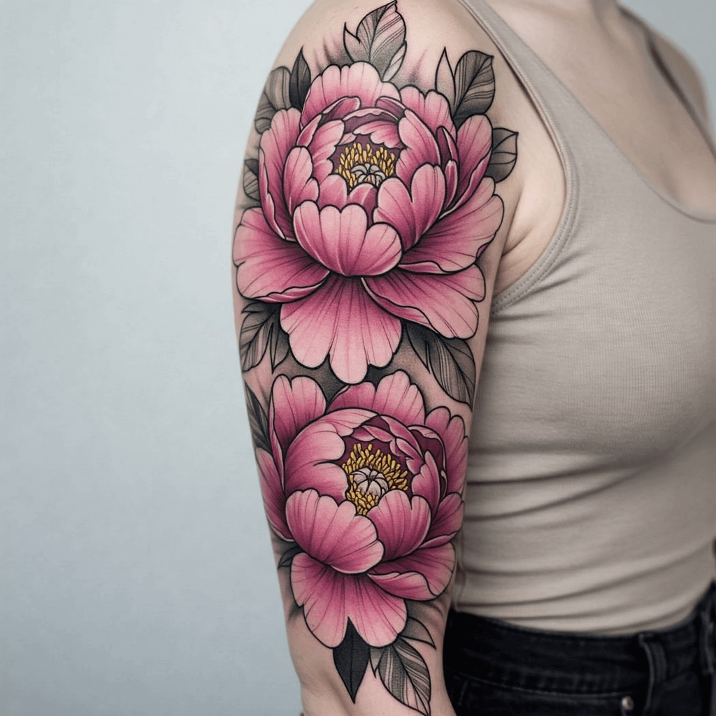 Peony Half-Sleeve