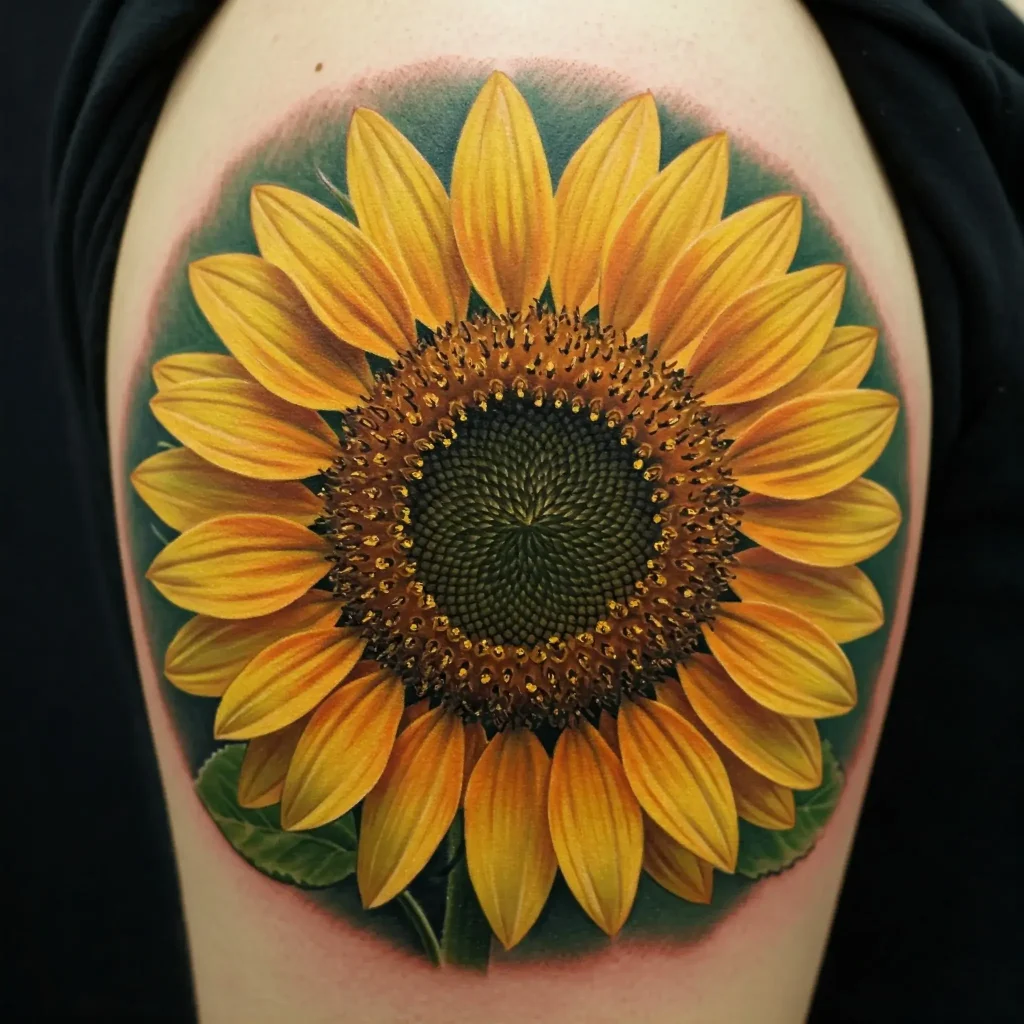 Realistic Sunflower Portrait