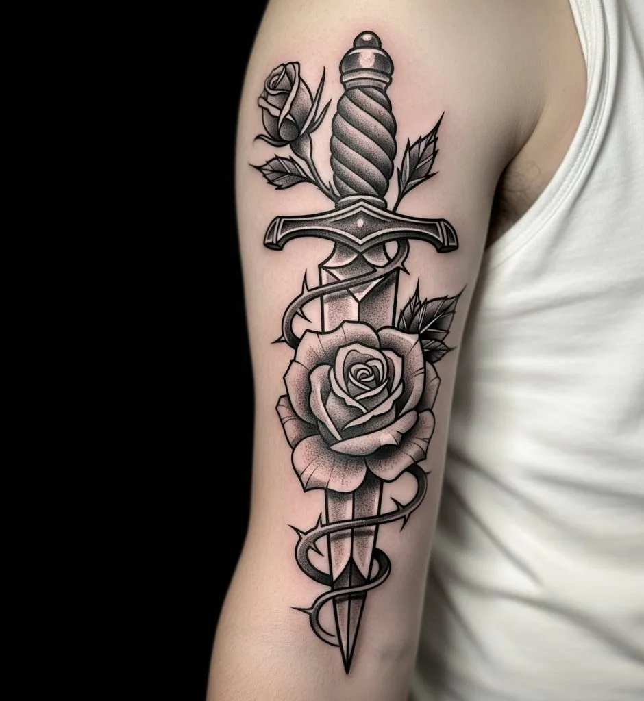 Rose Wrapped Around a Dagger